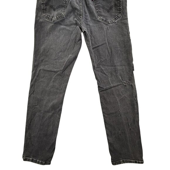 Levis 541 Jeans Mens 34x32 Black Gray Denim Athletic Fit Tapered Leg Distressed - Picture 16 of 16